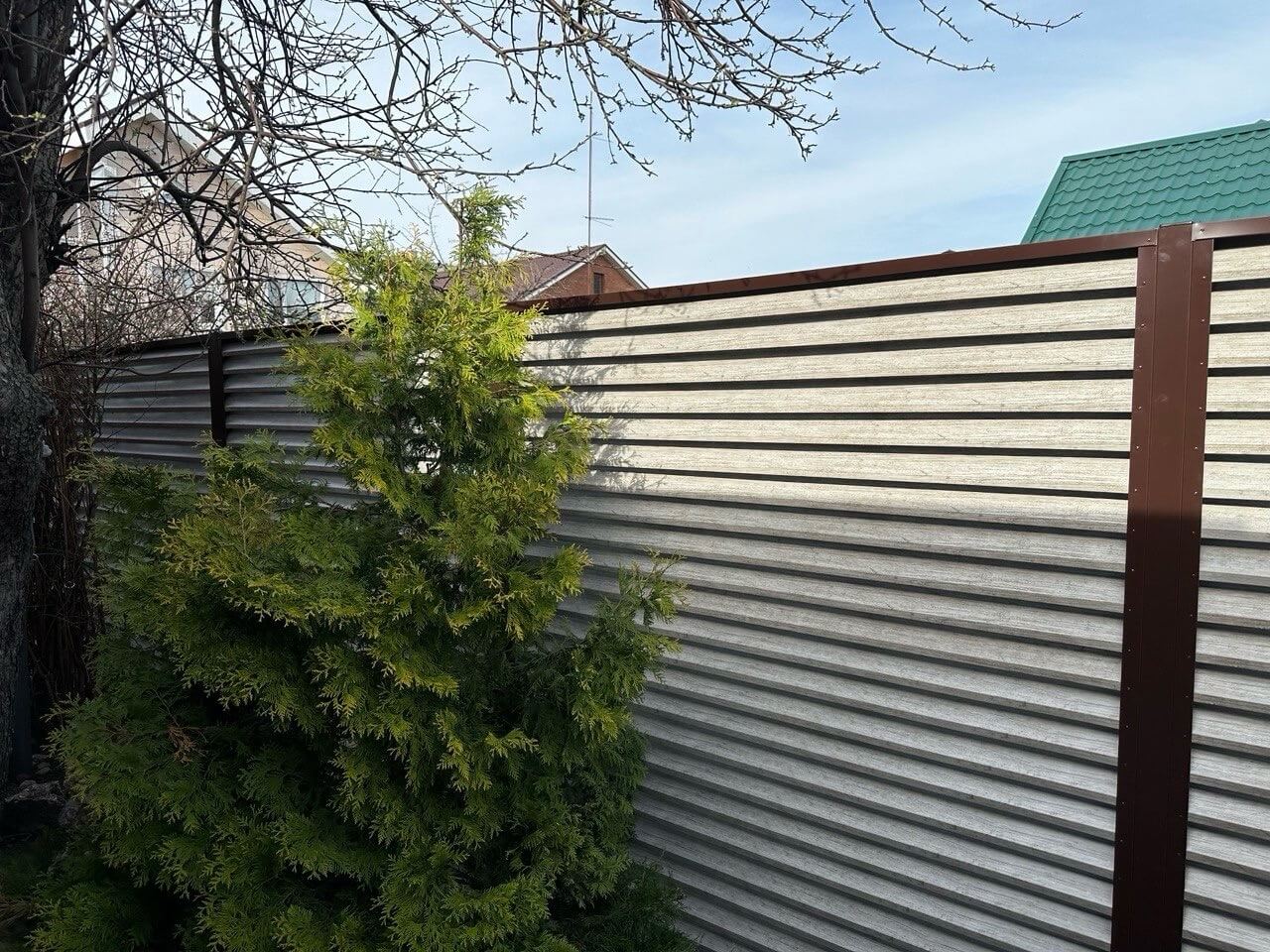 Забор-жалюзи из ламелей ЭКО-Z 32м Ясень Printech фото 1 в Красноярске