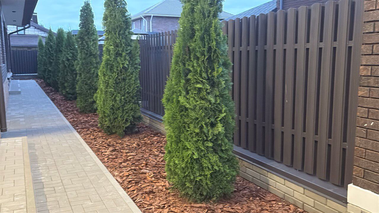 Забор из штакетника 38м RAL8019/8019 Темный Шоколад МАТТЕ двусторонний фото 5 в Красноярске