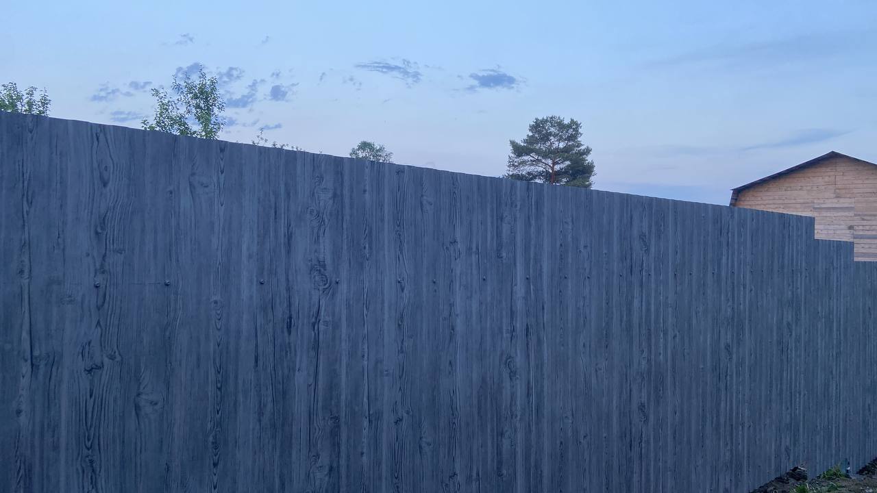 Забор из профнастила НС-10 42м Светлая Береза SteelArt фото 4 в Красноярске