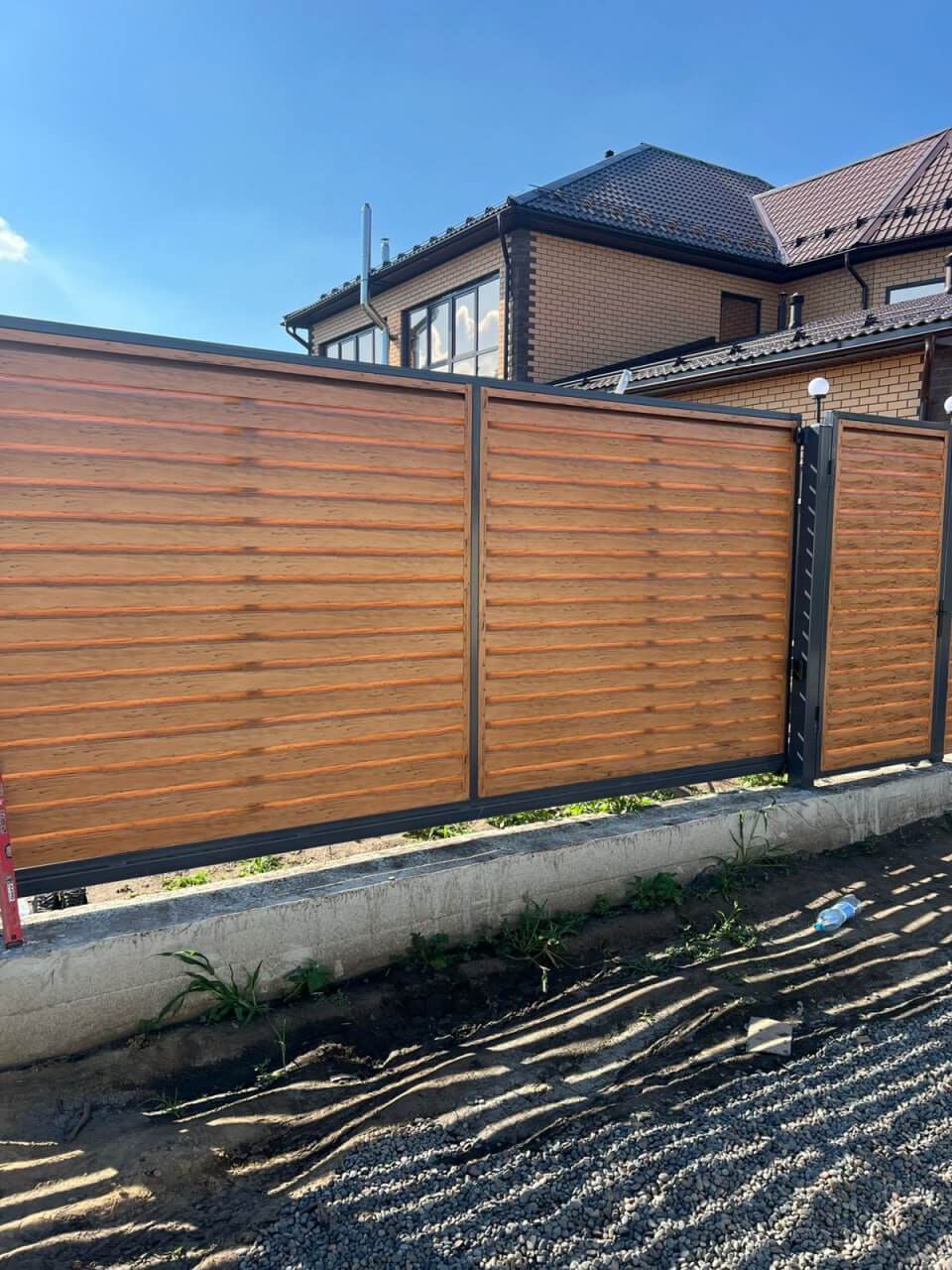 Забор-жалюзи из ламелей Хай-Тек 57м Кипарис 2xPrintech двусторонний фото 3 в Красноярске